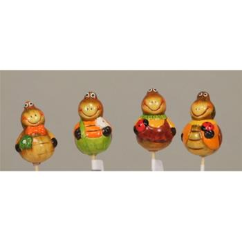 Zápich CVRČEK 5,5cm keramika mix