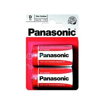 Baterie Panasonic D Red Zinc-blistr 1,5V 2 ks