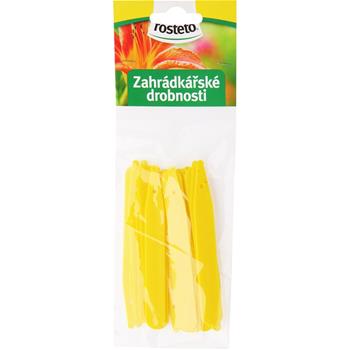 Jmenovka žlutá  20ks ROSTETO 10cm