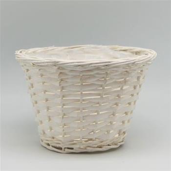 Obal kulatý proutěný bílý 20cm