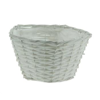 Obal proutěná hvězda s igelitem bílá 22cm