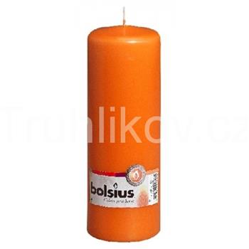 Válcová svíčka 20cm BOLSIUS oranžová