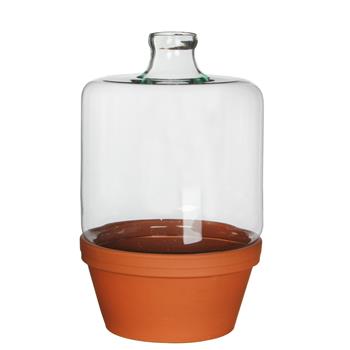 Poklop a květináč MIKO sklo 36cm