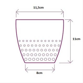 Obal PERLA plast 11cm antracit