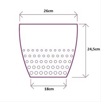 Obal PERLA plast 25cm perleťová