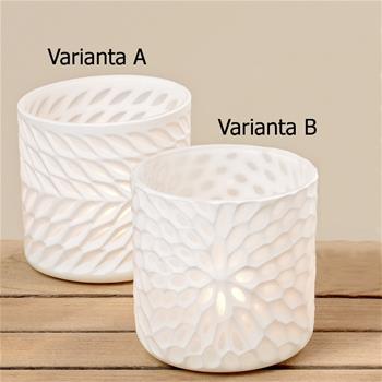 Svícen na čajovku skleněný BERTIN 20cm mix designu