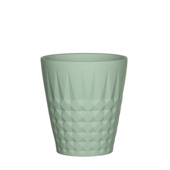 Obal kulatý FLASH keramika zelená mat mix 12cm