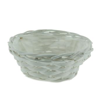 Obal kulatý proutěný bílý 17cm