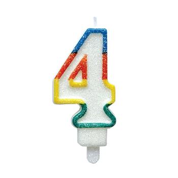 Dortová svíčka třpytivé číslo 4