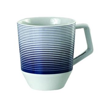 Hrnek porcelánový dekor pruhy BLUE INK 320ml S&P