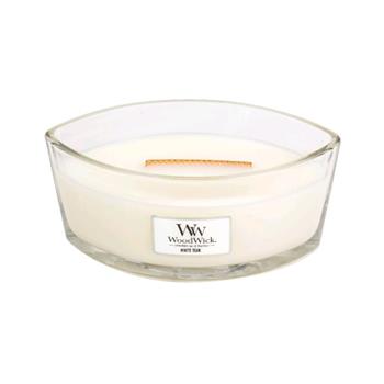 Svíčka WoodWick oválná White Teak 453g