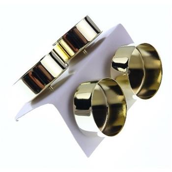 Svícen/držák na čajovku kovový zlatý 4ks