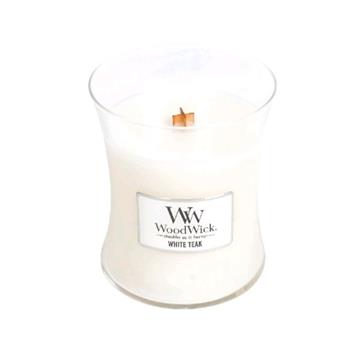 Vonná svíčka WoodWick White Teak 275g