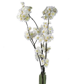 Větev třešeň MALAGA umělá 84cm bílá