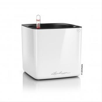 Květináč CUBE Glossy komplet set bílá 17cm