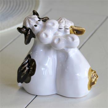 Kráva dvojice keramika 10cm
