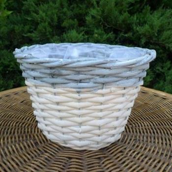 Obal proutěný bílo-šedý 20cm