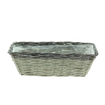 Truhlík  proutí bílo- hnědá 42cm