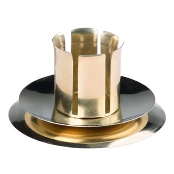 Svícen kulatý kovový zlatý