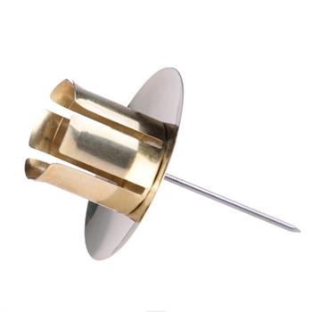 Svícen zápich kovový zlatý