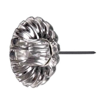 Svícen/bodec pod svíčku kovový stříbrný