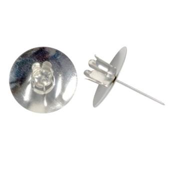 Svícen/bodec pod svíčku kovový stříbrný