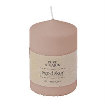 Svíčka válec ED ECO TOP stearin starorůžová 10cm