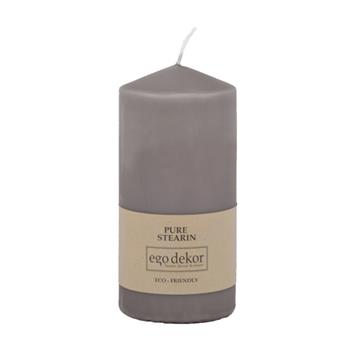 Svíčka válec ED ECO TOP stearin šedá 14cm