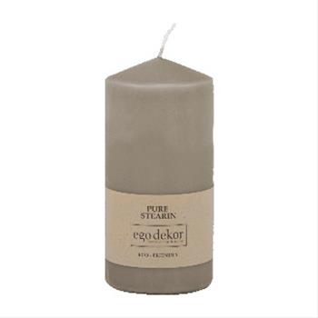 Svíčka válec ED ECO TOP stearin hnědá 14cm