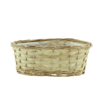 Obal oválný proutěný s igelitem přírodní 22cm
