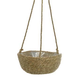 Obal kulatý závěsný z mořské trávy a igelitem přírodní 30cm