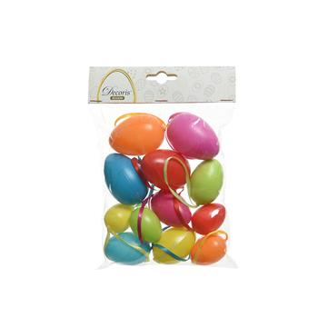 Vejce závěsné plastové mix 12ks