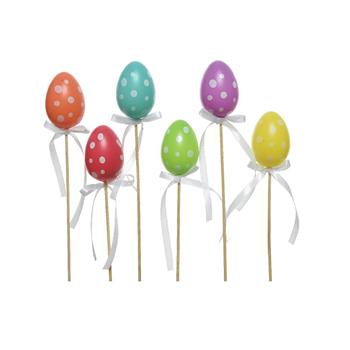 Zápich vejce s puntíky mix 36cm