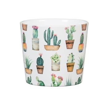 Obal keramický CACTUS GARDEN 870 bílý 11cm