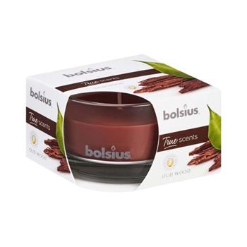 Svíčka vonná sklo BOLSIUS Dřevo 9cm