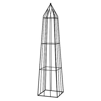 Opora/obelisk BAIRON hranatá kovová černá 240cm