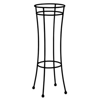 Stojan na květiny DAGA kulatý kovový černý 90cm