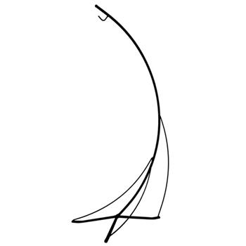 Stojan na lucernu/závěsný květináč CHETCO kovový černý 140cm