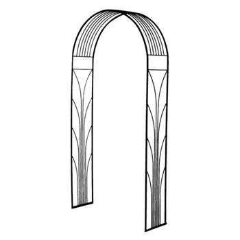 Opora/loubí INARI jednoduchá kovová černá 230cm