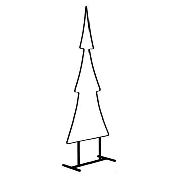 Dekorace smrk KAFUE kovový černý 180cm