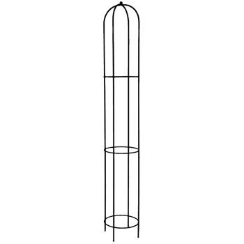 Opora/obelisk VJOSA kulatá kovová černá 150cm