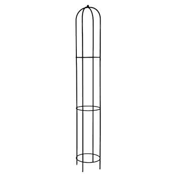 Opora/obelisk VJOSA kulatá kovová černá 200cm