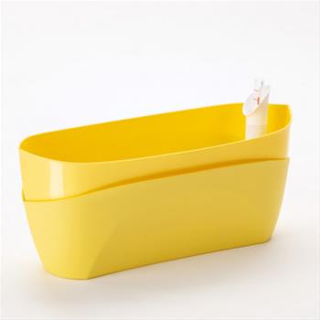 Truhlík samozavlažovací DOPPIO plast žlutá 38cm