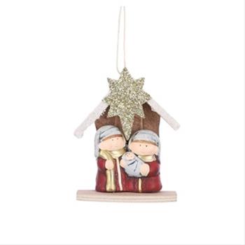 Jesličky Svatá rodina keramika 14cm