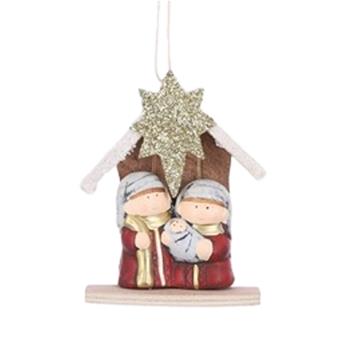 Jesličky Svatá rodina keramika 14cm