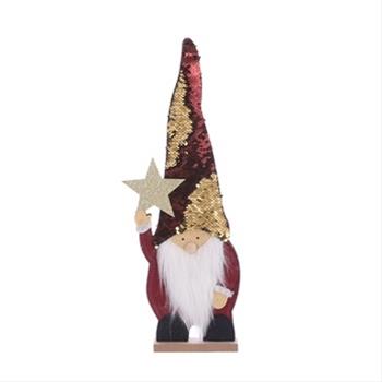 Santa na podstavci červený 46cm