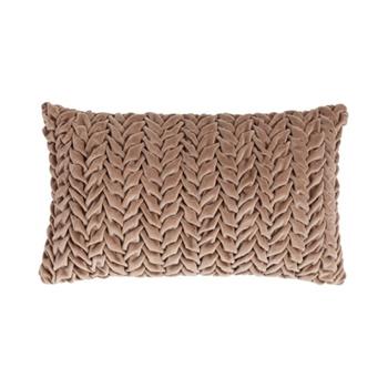 Polštář SMOCK průplet polyester taupe 30x50cm