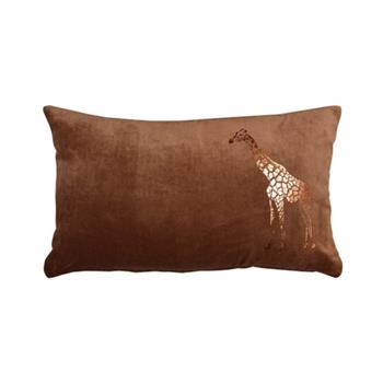 Polštář s žirafou polyester hnědá 30x50cm