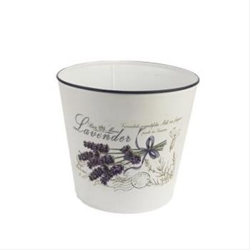 Obal kulatý LAVENDER plech bílá 18cm