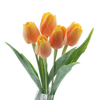 Tulipán řezaný umělý oranžový 40cm